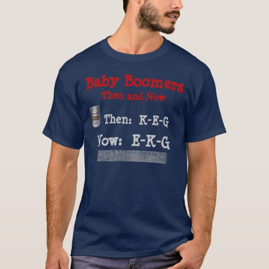 Baby Boomers, dan en nu T-shirt (Voorkant)