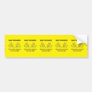 Baby Boomers - Hips die links en rechts worden ver Bumpersticker