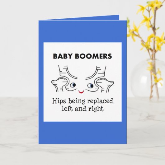 Baby Boomers - Hips die links en rechts worden ver Kaart (Gele Bloem)