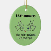 Baby Boomers - Hips die links en rechts worden ver Keramisch Ornament (Rechts)