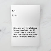 Baby Boomers Kaart (Binnen)