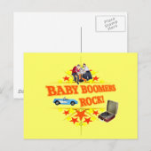 Baby Boomers Rock Briefkaart (Voorkant / Achterkant)