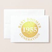 Baby Boomgeneratie past jaar aan Folie Kaarten (Voorkant met envelop)