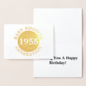 Baby Boomgeneratie past jaar aan Folie Kaarten (Display)