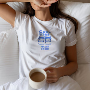 Baby Booties Aankondiging naam datum T-Shirt
