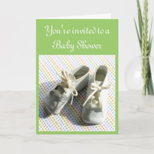 Baby booties Douche uitnodiging (Voorkant)