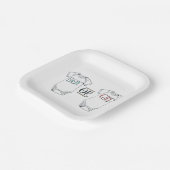 Baby Borden tonen Papieren Bordje (Gebogen)