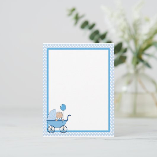Baby Border Boy Briefkaart (Staand voorkant)