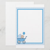 Baby Border Boy Briefpapier (Voorkant / Achterkant)