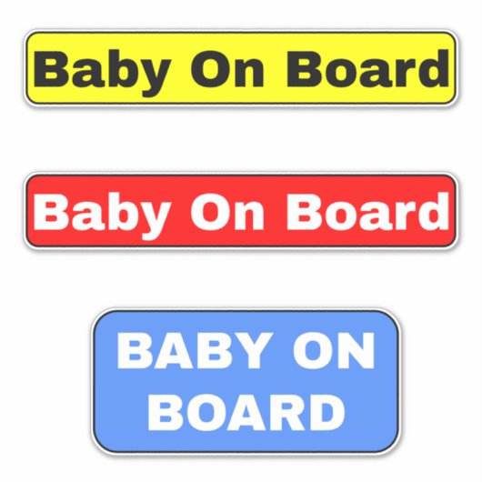 Baby bordjes aan boord - Auto Sticker (Voorkant)