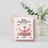 baby born feestdagenkaart (Staand voorkant)