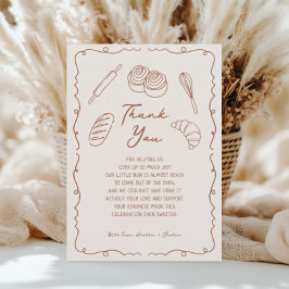 Baby Borrel Taart in de Oven Bakkerij Bedankkaart