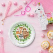 Baby Bosdieren Beer Wasbeer Eekhoorn Verjaardag Papieren Bordje (Feest)