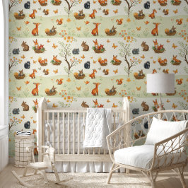 Baby bosdieren  behang