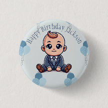 Baby Boss Birthday Button - Aangepaste pin voor ki