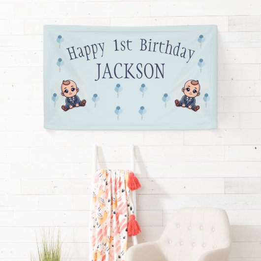 Baby Boss Verjaardagsbanner – Aangepaste Feestdeco Spandoek (Insitu)