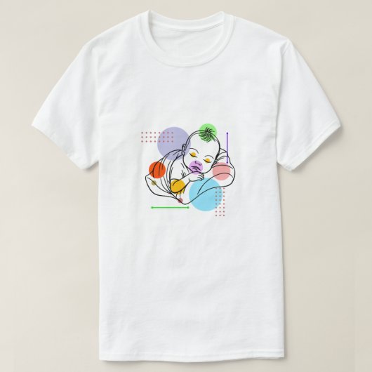 Baby Botanische kunst T-shirt (Design voorkant)