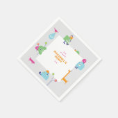 Baby Bots Grey Border servetten (Hoek)