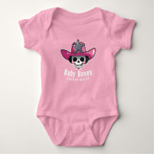 Baby Botten Halloween, Skeleton Cowgirl Personalis