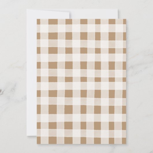 Baby Bottle Butter Honey Pancake Baby shower Kaart (Achterkant)