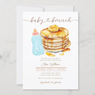 Baby Bottle Butter Honey Pancake Baby shower Kaart