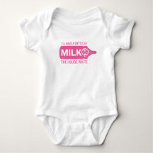 Baby Bottle House Witte Bodysuit Grappig Shirt Roz