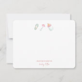 Baby Bottle & Rattle van de kwekerij flat Bedankkaart (Voorkant)