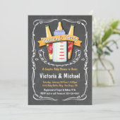 Baby Bottles and Beers Baby shower Krijtbord Kaart (Staand voorkant)