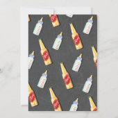 Baby Bottles and Beers Baby shower Krijtbord Kaart (Achterkant)