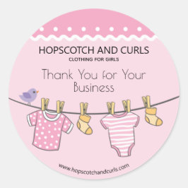Baby Boutique Bedankt voor uw bedrijf Ronde Sticker