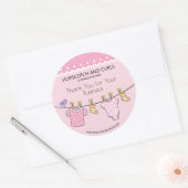 Baby Boutique Bedankt voor uw bedrijf Ronde Sticker (Envelop)