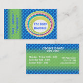 Baby Boutique Blue Green Stippen visitekaartje (Voorkant / Achterkant)
