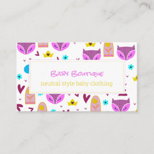 Baby Boutique Genderneutrale website Promotie Visitekaartje