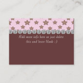 Baby BOUTIQUE WINKEL Visitekaartje (Achterkant)