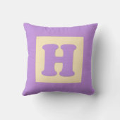 Baby-bouwsteen gooit p pIllow letter H (paars) Kussen (Achterkant)