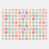 Baby bouwstenen schattig patroon helder inpakpapier vel (Voorkant 3)