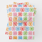 Baby bouwstenen schattig patroon helder inpakpapier vel (In situ)