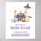 Baby bouwt Paarse enveloppenstation Poster (Voorkant)