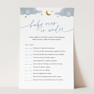 Baby boven of onder het Twinkle Star-Baby shower