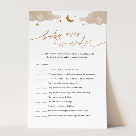 Baby boven of onder het Twinkle Star-Baby shower