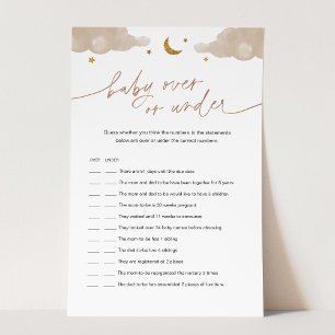 Baby boven of onder het Twinkle Star-Baby shower