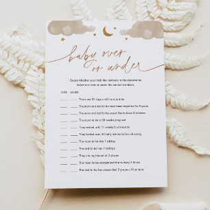 Baby boven of onder het Twinkle Star-Baby shower Kaart