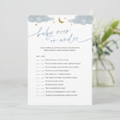 Baby boven of onder het Twinkle Star-Baby shower Kaart (Staand voorkant)