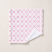 Baby Bow Trellis Pink Bella Ribbon Bad Handdoek (Wasdoekje)