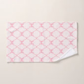 Baby Bow Trellis Pink Bella Ribbon Bad Handdoek (Handdoek)