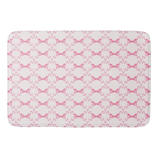 Baby Bow Trellis Pink Bella Ribbon Badmat (Voorkant)