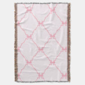 Baby Bow Trellis Pink Bella Ribbon Deken (Voorkant Verticaal)