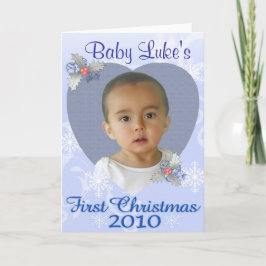 Baby Boy 1e kerst Kaart