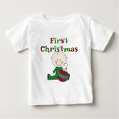 Baby Boy 1e Kerstmis Tshirts en geschenken (Voorkant)
