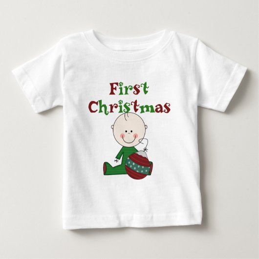 Baby Boy 1e Kerstmis Tshirts en geschenken (Voorkant)